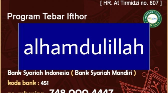 SELESAI – TEBAR IFTHOR RAMADHAN PLUS – 1442 / 2021