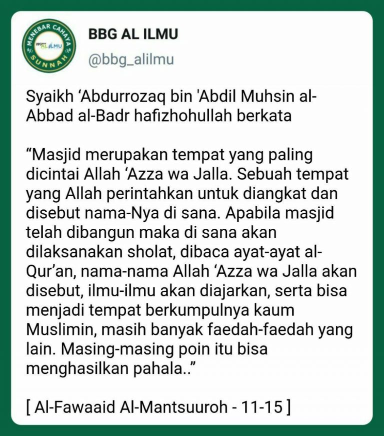 BBG AL ILMU | Menebar Cahaya Sunnah