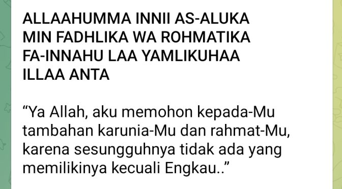 Do’a Memohon Keluasan Rezeki